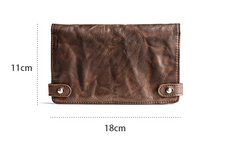 Genuine Leather Mens Cool Short Leather Wallet Men Cards Wallets Bifold for Men