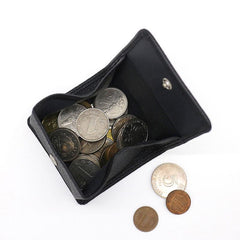 Leather Mens Small Change Wallet Coin Wallet Front Pocket Wallet for Men