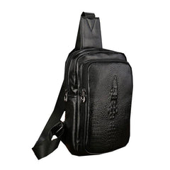 Cool Leather Mens Sling Bag Sling Shoulder Bag Sling Backpacks Chest Bag for men - imessengerbags