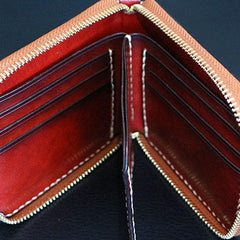 Handmade Leather Mens Chain Biker Wallet Cool Leather Wallet Small Wallets for Men - imessengerbags