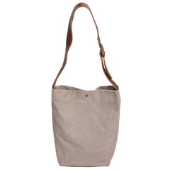 Mens Canvas Gray Cool Bucket Courier bag Messenger Bag Canvas Side Bag for Men - imessengerbags