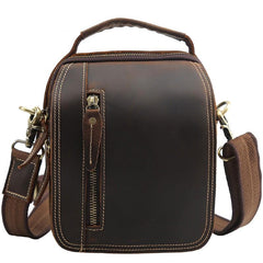 Cool Leather Vintage Small Side Bags Waist Bag Belt Pouch Small Shoulder Bags For Men - imessengerbags