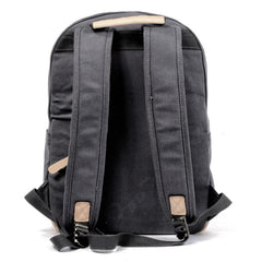 Waxed Canvas Womens Mens Backpack 14'' Green College White Backpack Travel Backpack For Men - imessengerbags