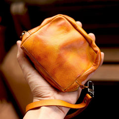 Cool Black Leather Mens Card billfold Wallet Coin Purse Wirstlet Zipper Small Wallet For Men - imessengerbags