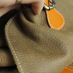 Tan Cool Mens Leather Backpack Travel Backpack Leather Hiking Backpack for Men - imessengerbags