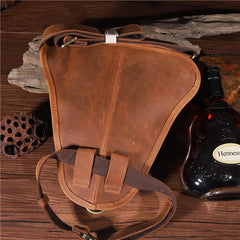 Cool Brown Leather Men's Belt Pouch Belt Bag Drop Leg Bag Waist Bag For Men - imessengerbags