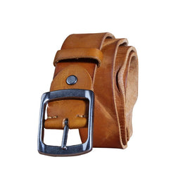 Genuine Leather Punk Rock Biker Trucker Mens Belt Men Black Coffee Belt for Men - imessengerbags