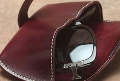 Handmade Mens Leather Glasses Case Glasses Box Glasses Holder For Men - imessengerbags