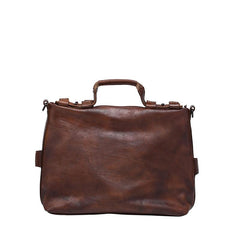 Cool Leather Mens Briefcase 14inch Laptop Bag Work Handbag Shoulder Bag Business Bag for Men