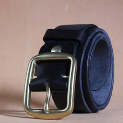 Genuine Leather Punk Rock Biker Trucker Mens Belt Men Black Coffee Belt for Men