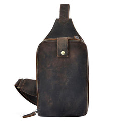Cool Leather Mens  Sling One Shoulder Bag Sling Bag Sling Backpacks Chest Bag for men - imessengerbags