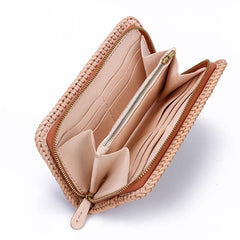 Handmade Leather Mens Clutch Wallet Cool Carp Tooled Wallet Long Zipper Wallets for Men - imessengerbags