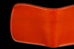Handmade Leather Bifold Mens billfold Wallet Cool Slim Wallet Biker Wallet for Men - imessengerbags