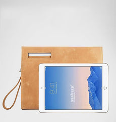 Brown Leather Men's File Bag Clutch Bag Side Bag Wristlet Bag For Men - imessengerbags