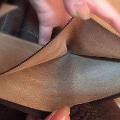 Handmade Leather Mens Cool billfold Leather Wallet Men Slim Wallet Bifold for Men - imessengerbags