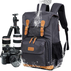 Blue LARGE CANVAS WATERPROOF MENS DSLR CAMERA BAG CANON CAMERA BACKPACK NIKON CAMERA BAG FOR Women - imessengerbags