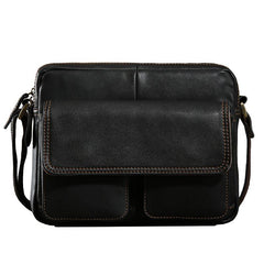 Handmade Leather Mens Cool Shoulder Bag Messenger Bag Chest Bag Bike Bag Cycling Bag for men - imessengerbags