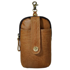 Mens Small Leather Holster Belt Case Belt Pouch Cell Phone Waist Pouch for Men - imessengerbags