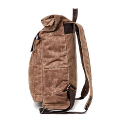 Cool Waxed Canvas Mens Waterproof 15.6'' Travel Backpack Hiking Backpack for Men - imessengerbags