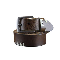 Genuine Leather Punk Rock Biker Trucker Mens Belt Men Black Coffee Belt for Men