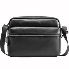 Black Cool Leather Mens Small Postman Bag Brown Messenger Bags Courier Bag for Men