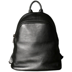 Genuine Leather Mens Cool Backpack Sling Bag Large Black Travel Bag Hiking Bag for men