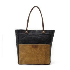 Mens Waxed Canvas Tote Bag Canvas Shopper Bag Canvas Shoulder Bag for Men