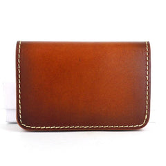 Cool Leather Mens Card Wallet Front Pocket Wallets Small Change Wallet for Men