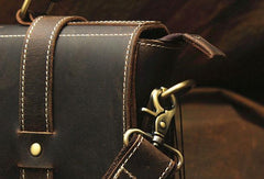Vintage Leather Messenger Bag Briefcase Handbag Cool Shoulder Bag For Men