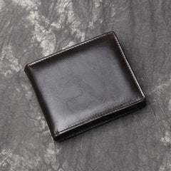 Cool RFID Leather Mens Bifold Small Wallet billfold Wallet Front Pocket Wallets for Men - imessengerbags