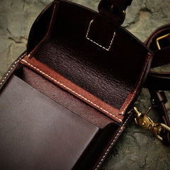 Leather Belt Pouch Mens Small Cases Waist Bag Hip Pack Belt Bag Fanny Pack Bumbag for Men - imessengerbags