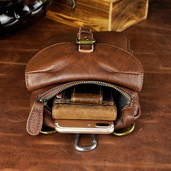 Cool Mens Leather Side Bag Belt Pouch Holster Belt Case Pack Waist Pouch for Men