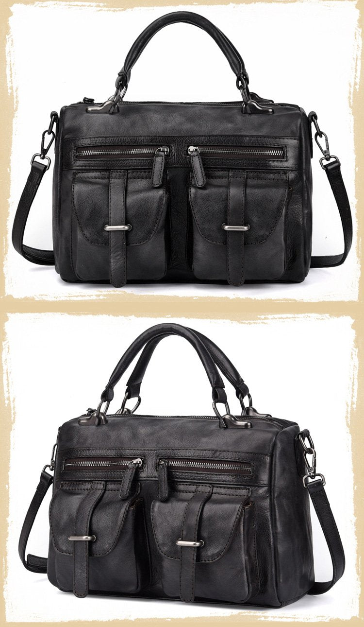 Vintage Leather Men's Small Messenger Bag Handbag Shoulder Bag For Men