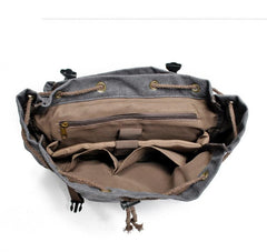 Cool Canvas Mens Retro Large 15‘’ Backpack Travel Backpack Hiking Backpack for Men - imessengerbags