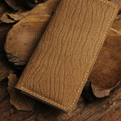 Handmade Leather Mens Cool Travel Long Wallet Card Holder Card Slim Clutch Wallets for Men - imessengerbags