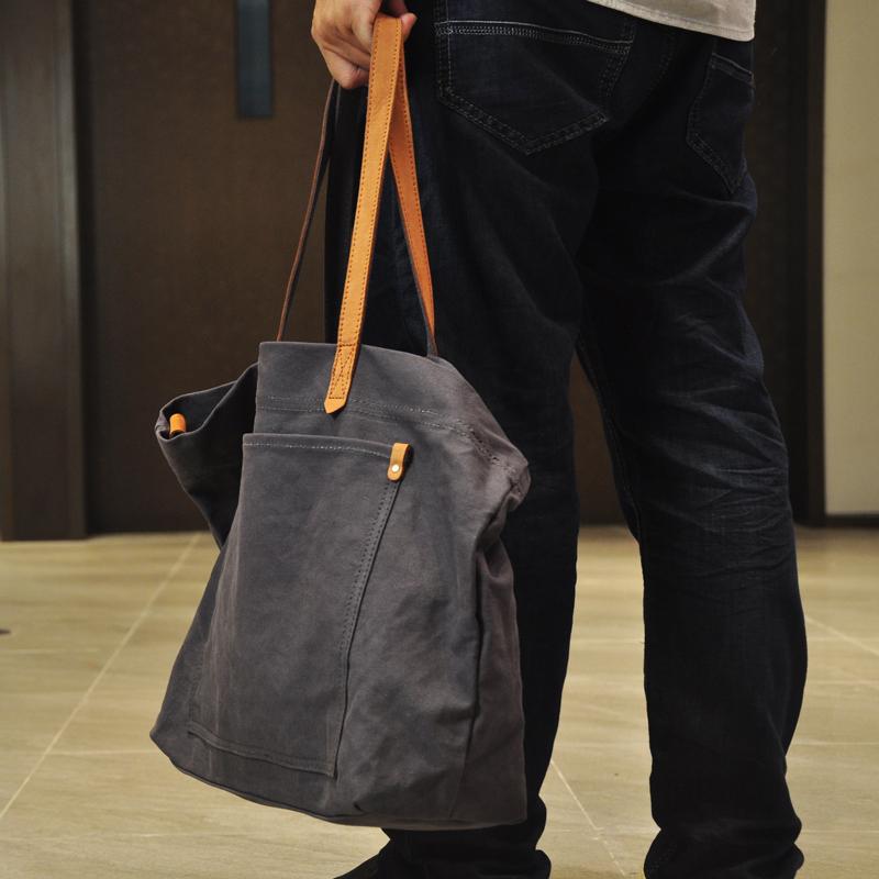 Simple Canvas Mens Womens Tote Shoulder Bags Messenger Handbag Camel Tote Side Bag For Men and Women - imessengerbags