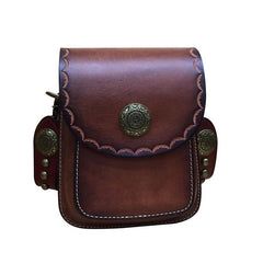 Leather Belt Pouch Mens Small Cases Waist Bag Hip Pack Belt Bag Fanny Pack Bumbag for Men