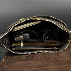 Cool Mens Leather Small Side Bag Belt Pouch Waist Pouch Holster Belt Case for Men