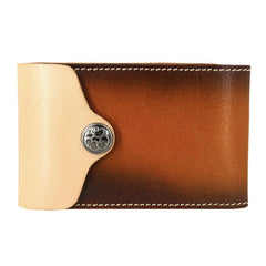 Unique Leather Mens Card Wallet Front Pocket Wallets Small Change Wallet for Men