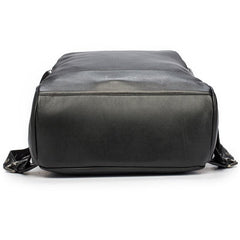 Black Leather Mens 14inch Laptop Backpack Backpacks School Backpack Travel Backpack for Men - imessengerbags