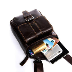 Cool Mens Leather Mens Belt Pouch Waist Bag Shoulder Bag Cell Phone Holster for Men