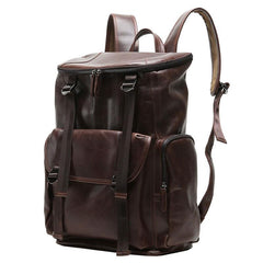 Genuine Leather Mens Cool Backpack Sling Bag Large Travel Bag Hiking Bag for Men