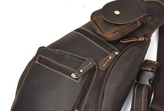 Cool Leather Chest Bag Sling CrossBody Bag Sling Travel Bag Sling Hiking Bag For Men