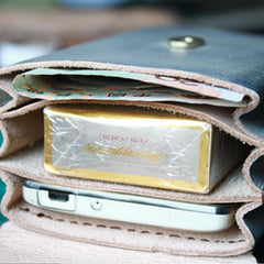 Handmade Leather Belt Pouch Mens Waist Bag CIGARETTE Pouch for Men