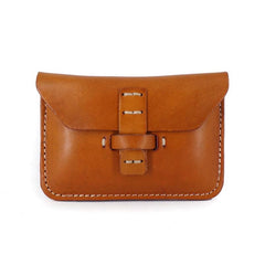 Handmade Leather Mens Front Pocket Wallet Card Wallets Small Change Wallets for Men