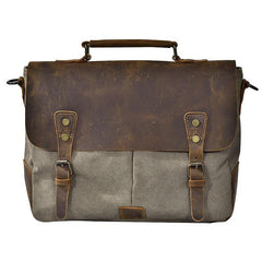 Waxed Canvas Leather Mens 14