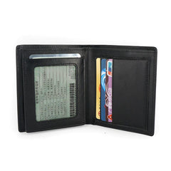 Leather Mens Slim Bifold Small Wallet Front Pocket Wallet Small Wallet for Men - imessengerbags