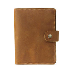 Cool Leather Mens Small Passport Wallet Slim Travel Wallets for Men - imessengerbags