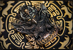 Handmade Leather Tibetan Mens Chain Biker Wallet Cool Leather Wallet Long Clutch Wallets for Men - imessengerbags