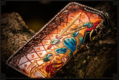 Handmade Leather Ucchusma Mens Chain Biker Wallet Cool Leather Wallet With Chain Wallets for Men